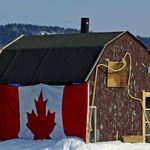 Oh Canada! Ice Shacks Belleisle Bay New Brunswick Canada