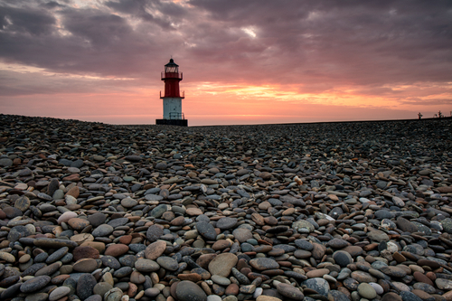 'Winky' - The Beach Lighthouse at the Point of Ayre at sunrise.