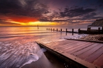 z4140 Winter Sunrise, Chine Beach in Shanklin