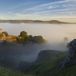 Peveril Castle sunrise