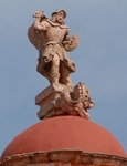 San Juan Bautista, dome statue, St. Michael Archangel