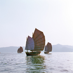 KM-122  Junks off Sai Kung - 1976