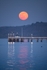 ab618 The Snow Moon over Yarmouth pier