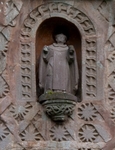 Façade portal, alfiz detail, sculpture niche