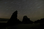 Stars Trail at Ballydowane Cove, County Waterford.