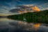 Swan at sunset at Lough Gill in County Sligo