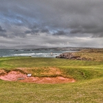 looking down on the 3rd hole curit island golf course