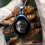 Sold jpai Whitby Jet & Ammonite Inlay