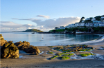 LO113 - Low tide on Looe beach looking towards Looe island