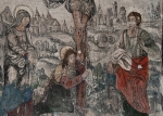 Upper cloister mural walk, Crucifixion, detail