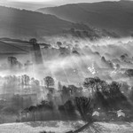 Hayfield sunrise
