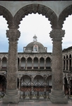 Upper story cloister walk arch