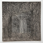 Structure 1, graphite on paper, 25cm x 25cm framed, 2021