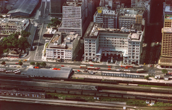 KM-204 Kowloon train station, the YMCA & the Peninsula Hotel - 1974
