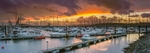 Largs yacht have sunset 13/12/2013 panorama