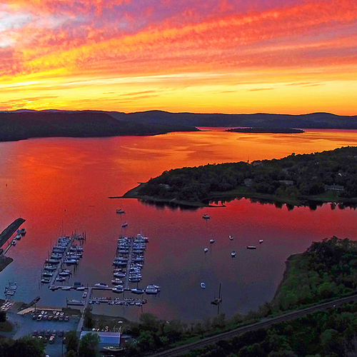 Sunsets just don't get too much more vibrant than this ... via aerial drone.