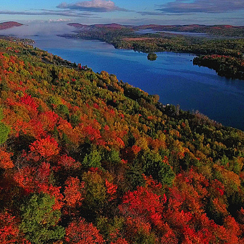 Autumn foliage in Madawaska County, New Brunswick, Canada.