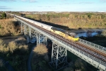JL - 1.1.24 60096 6N87 Lynemouth PS - Tyne CT, Bedlington Viaduct