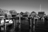 nantucket harbor b&w