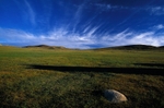 The Mongolian steppe.