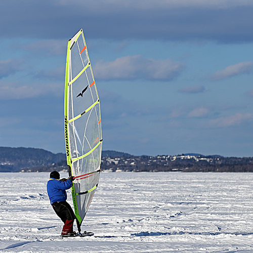Snow Windsurfing