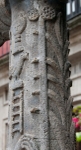 Calle Rivera 17, cross, shaft details, Arma Christi