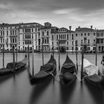 Swaying Gondolas, Fondamente Salute, Venice - Monochrome Version