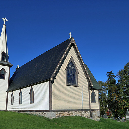 St. Stephen's Anglican Church in Queenstown New Brunswick Canada was completed in 1905.