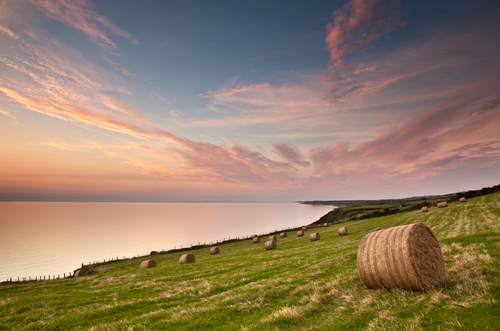 Bales on the West Coast of the Isle of Man.