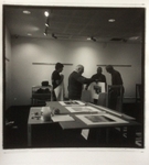 Preparing to hang the 2012 exhibition