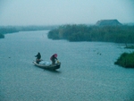 Leg rowers in the rain