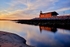 Golden light reflecting onto the Stone Jetty Morecambe.