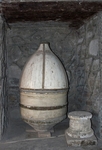Cloister, baptismal font