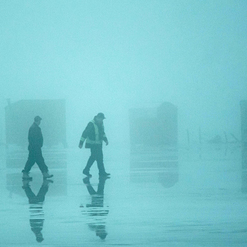 Thick fog and unseasonably warm temperatures jeopardize the ice fishing season in February 2016. A pair of fishermen…