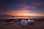 Sunset over the boats