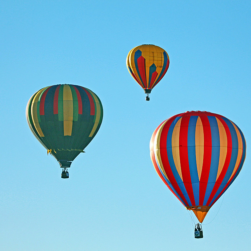 Balloons rise up over the Kennebecasis Valley @ Sussex, NB.