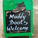 Muddy boots