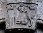 San Francisco Javier, Capilla de Monserrat, portal keystone relief