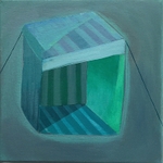 Shelter Series 1, acrylic on canvas, 20cm x20cm