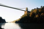 Clifton Suspension bridge in autumn, Bristol _B023