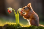 pr068 Sweet Tulip Squirrel