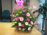 24 - Large pink gerbera basket