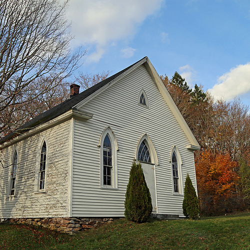 Located neat Sussex, the Dutch Valley United Baptist Church was consecrated in 1851.