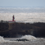 Partridge Island Saint John New Brunwick Canada Lighthouse Breakwater