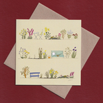 Country garden greetings card