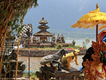Tiger Statues at Beratan Temple, Bali