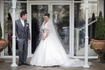 Bride & Groom at Coed y Mwstwr Hotel