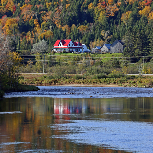 Autumn splendor encapsulates the Nashwaak River near Taymouth, New Brunswick.