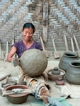 Beating a pot