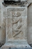 Santa Clara de Asís, façade portal, right pilaster base relief